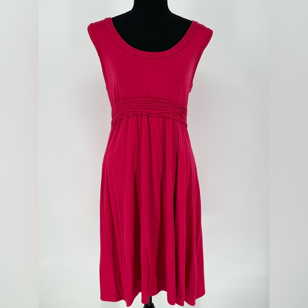 Max Studio Love Red  sleeveless empire waist‎ dress, romantic and flattering
